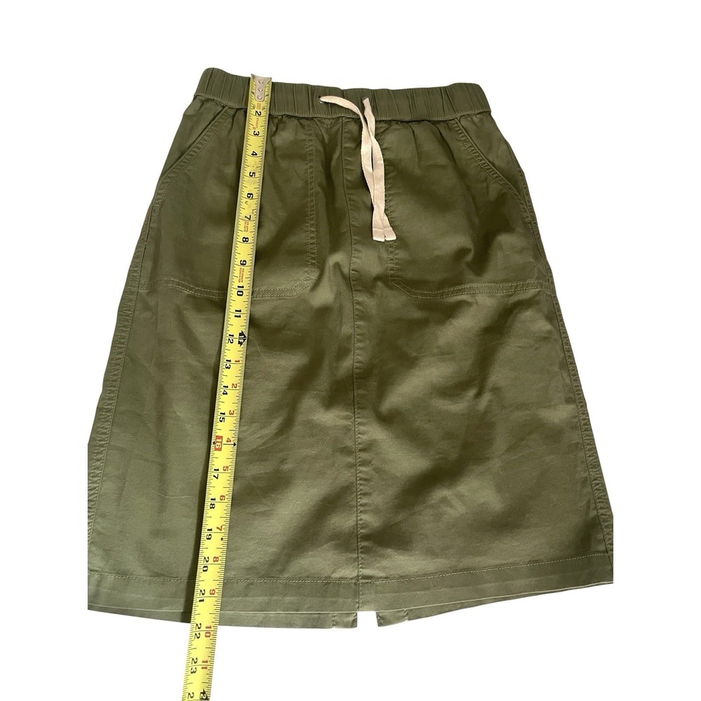 Pact Organic Cotton Daily Twill Utility Skirt Olivine Green Size‎ XS Knee Length - Picture 14 of 14